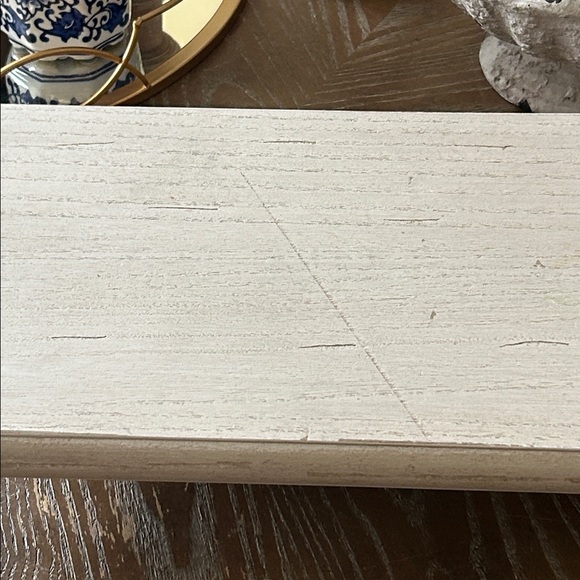 NEW! DISTRESSED Cottage Farmhouse Shabby CHIC WOOD & Metal Foot Display Riser - Picture 2 of 9